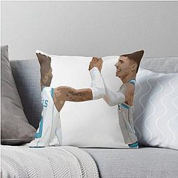 LaMelo Ball and Miles Bridges Throw Pillow