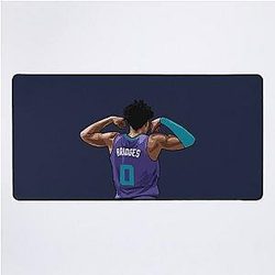 Miles Bridges Vector Back Qiang Desk Mat