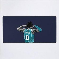 Miles Bridges Vector Back Qiang Desk Mat