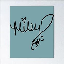 Miley Cyrus autograph Poster