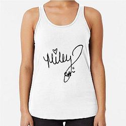 Miley Cyrus SIGNATURE| Perfect Gift|miley cyrus gift Racerback Tank Top