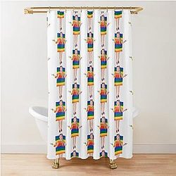 Miley Cyrus - Rainbow| Perfect Gift|miley cyrus gift Shower Curtain