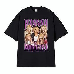 Miley Cyrus Hannah Montana Hip Hop PTD0604 Retro Style Graphic Miley Cyrus T-Shirts