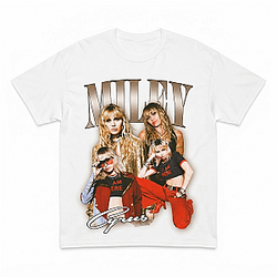 Collage Graphic Tee LA0507 Miley Cyrus T-Shirts