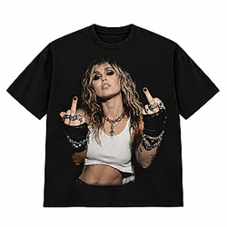 Middle Fingers Up Rocker LA0510 Miley Cyrus T-Shirts
