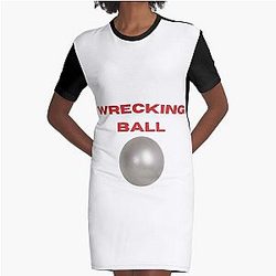 Miley Cyrus - wrecking ball Graphic T-Shirt Dress