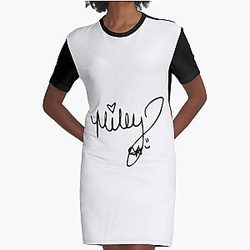 Miley Cyrus autograph| Perfect Gift|miley cyrus gift Graphic T-Shirt Dress