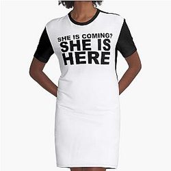 miley cyrus she is coming? she is here Graphic T-Shirt Dress
