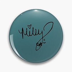 Miley Cyrus autograph Pin