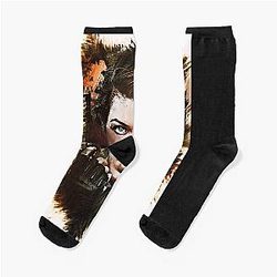 Milla Jovovich Custom Artwork Socks