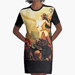 The Divine Milla Jovovich Graphic T-Shirt Dress