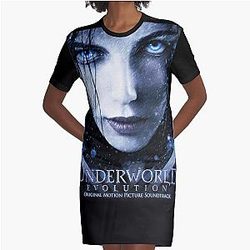 Underworld Evolution Milla Joovich Graphic T-Shirt Dress