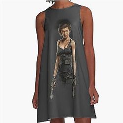 Resident Evil Milla Jovovich Alice A-line Dress