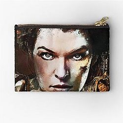 Milla Jovovich Custom Digital Artwork Zipper Pouch