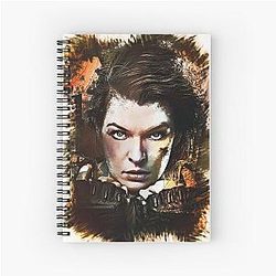 Milla Jovovich Custom Digital Artwork Notebook