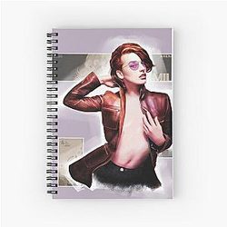 Milla Jovovich Red Jacket Spiral Notebook