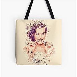 Milla Jovovich Splatter Painting Tote Bag