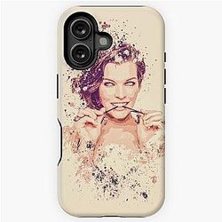 Milla Jovovich splatter painting iPhone case