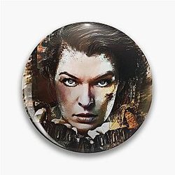 Milla Jovovich Custom Digital Artwork Pin