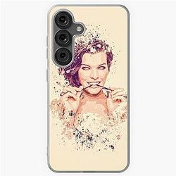 Milla Jovovich painting Samsung Galaxy Soft Case