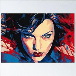 Milla Jovovich Dynamic Elegance Poster