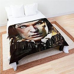 Milla Jovovich Custom Digital Artwork Comforter