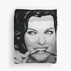 Milla Jovovich Velvet Duvet Cover