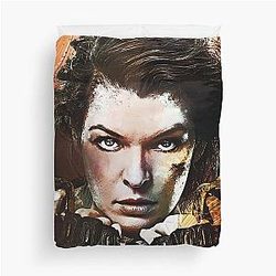 Milla Jovovich Custom Artwork Duvet Cover