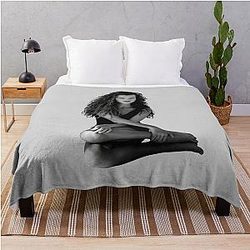 Milla Jovovich by Herb Ritts 1988 Throw Blanket