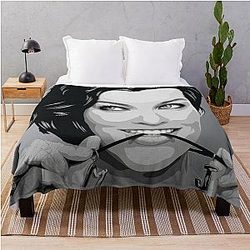 Milla Jovovich Vector Throw Blanket