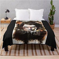 Milla Jovovich custom digital artwork throw blanket
