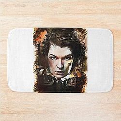 Milla Jovovich Custom Digital Artwork Bath Mat