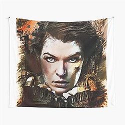 Milla Jovovich Custom Digital Artwork Tapestry