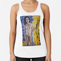 Portrait of Milla Jovovich Racerback Tank
