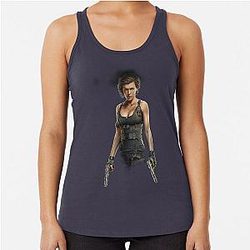 Resident Evil Milla Jovovich Alice Racerback Tank Top