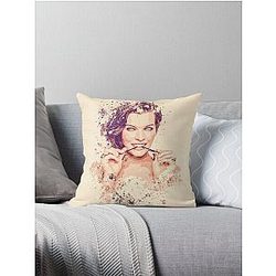 Milla Jovovich Throw Pillow