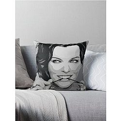 Milla Jovovich Throw Pillow