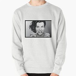 Milla Jovovich Face Vector Pullover Sweatshirt
