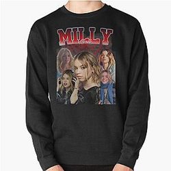 Milly Alcock Retro Style Pullover Sweatshirt
