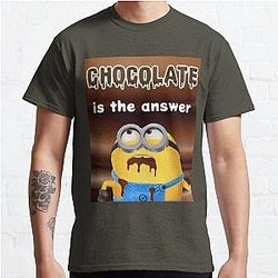 Minions T-shirts - Drôle Minions La faim et manger des cadeaux chocolat T-shirt classique RB2709