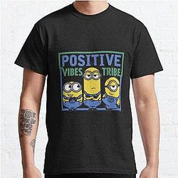Minions T-shirts - Minions Positivo Vibes Tribe Langarmshirt Classic T-Shirt RB2709