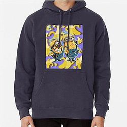 Minions Hoodies - Caricature Minions Me dérobable Bananas Pullover Hoodie RB2709