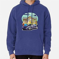 Minions Hoodies - Quand votre meilleur ami visite dans votre maison avec une nouvelle voiture Minions Pull-over Hoodie RB2709