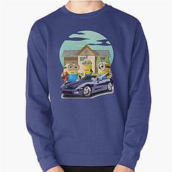 Minions Sudaderas - Cuando su mejor amiga visita en sus casas con coche nuevo Minions Pullover Sweatshirt RB2709