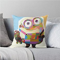 Minions Pillows - Bob Minions Wpap Pop Art Throw Pillow RB2709