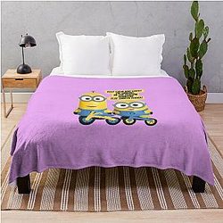 Minions Manta - Mantén la calma y cuidado en la sonrisa Minions Regalos Lanzamiento de manta RB2709