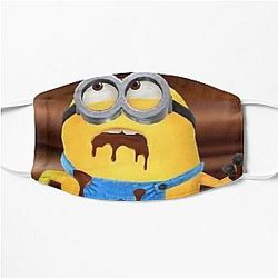 Minions Face Masks - Funny Minions Is Hungry And Eating Chocolate Gifts Flat Mask RB2709