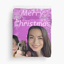 Miranda Cosgrove wishes Merry Christmas Duvet Cover