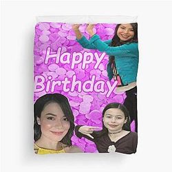 Miranda Cosgrove wishes Happy Birthday Duvet Cover
