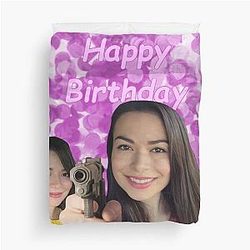 Miranda Cosgrove wishes Happy Birthday Duvet Cover